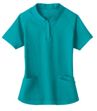 Jockey Scrubs Women's 4 Pocket Zip It Up Solid Scrub Top