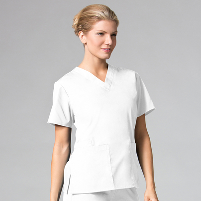 Maevn Core Women's Two Pocket V-Neck Scrub Top