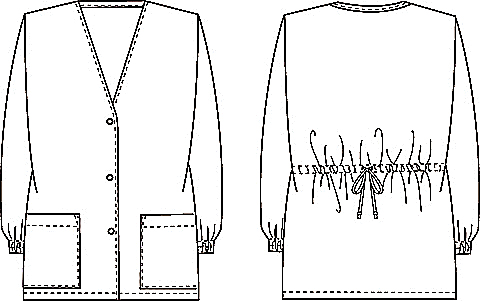 Cherokee Professional Whites Button Front Warm-Up Jacket