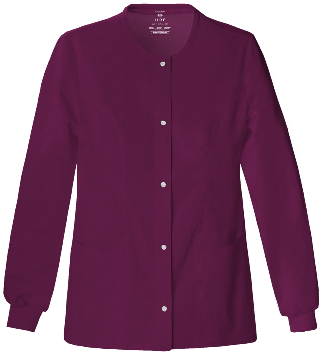 Cherokee Cherokee Luxe Snap Front Warm-Up Jacket