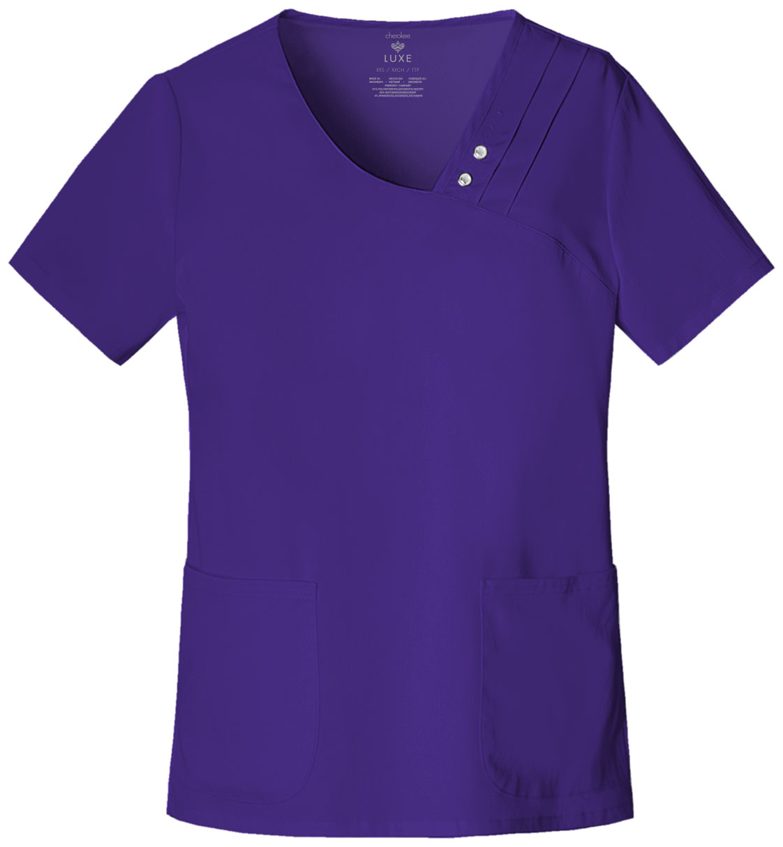 Cherokee Cherokee Luxe Crossover V-Neck Pin-Tuck Top