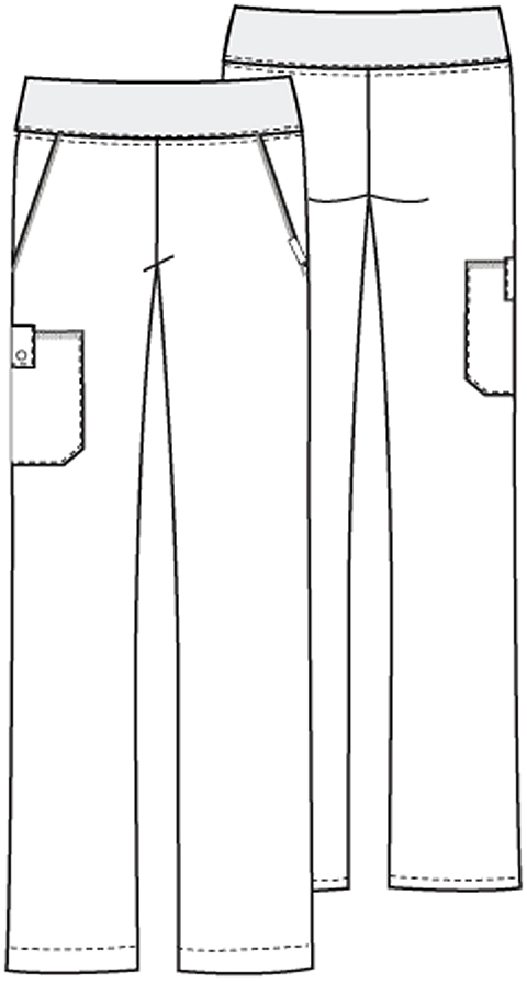 Cherokee Flexibles (Tonal) Mid-Rise Knit Waist Pull-On Pant 2085