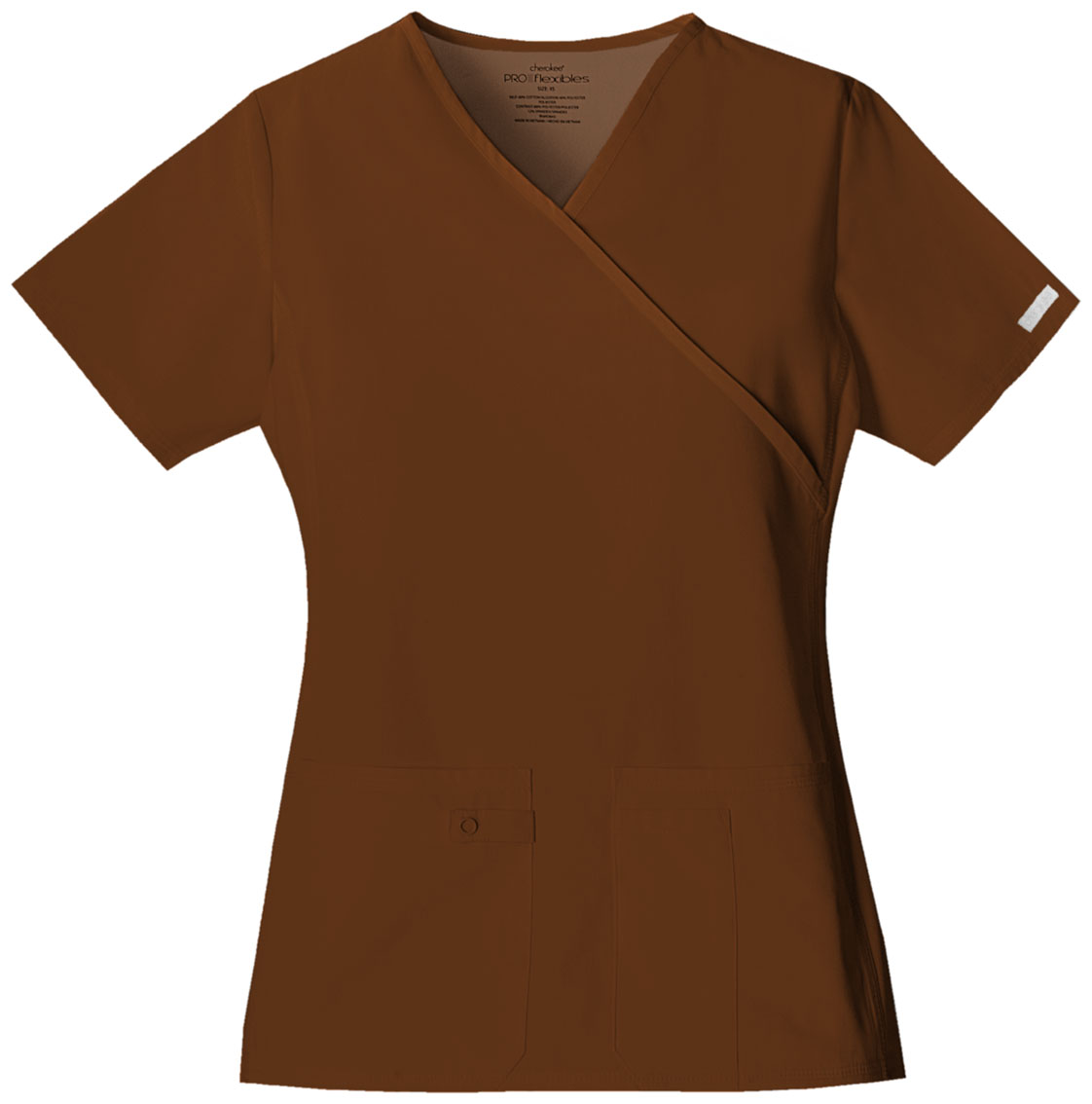 Cherokee Flexibles (Tonal) Mock Wrap Knit Panel Top