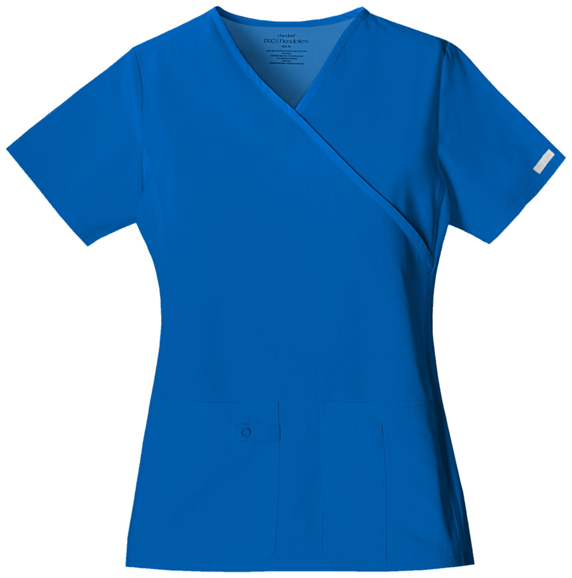 Cherokee Flexibles (Tonal) Mock Wrap Knit Panel Top