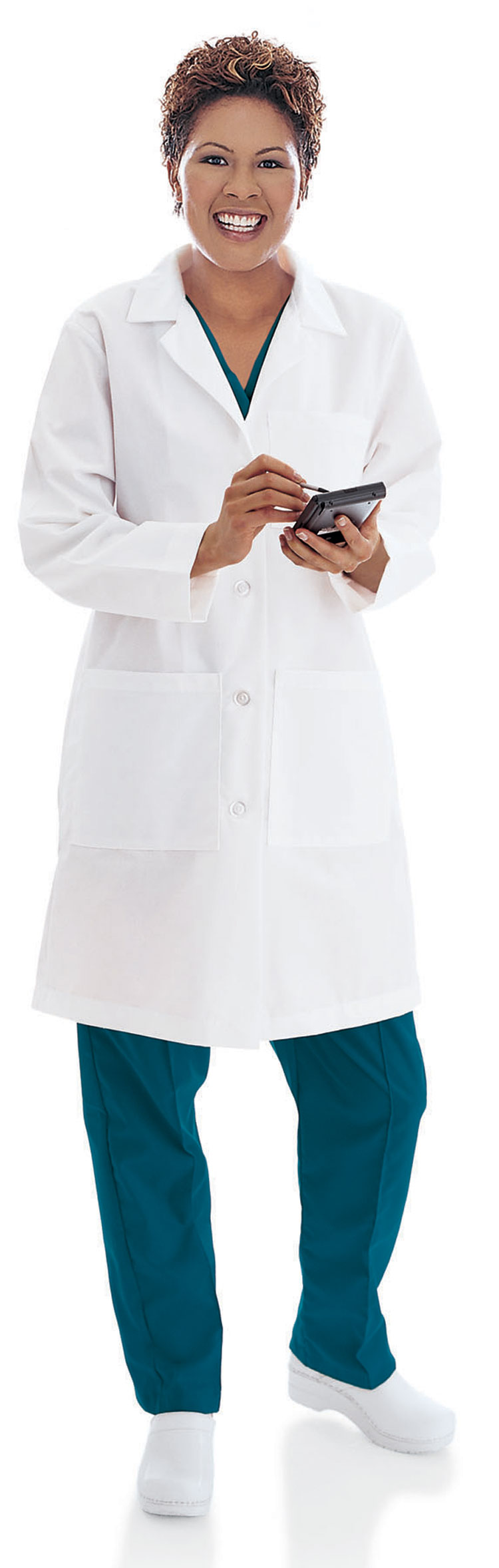 Landau Women's 3-Pocket Poplin Lab Coat