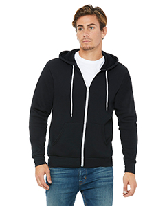 Bella + Canvas Unisex Poly-Cotton Fleece Full-Zip Hoodie 