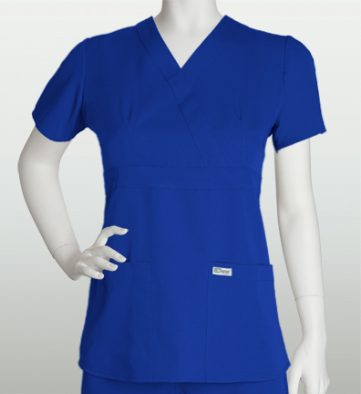 Grey's Anatomy Women's 3 Pocket Junior Fit Mock Wrap