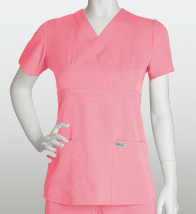 Grey's Anatomy Women's 3 Pocket Junior Fit Mock Wrap