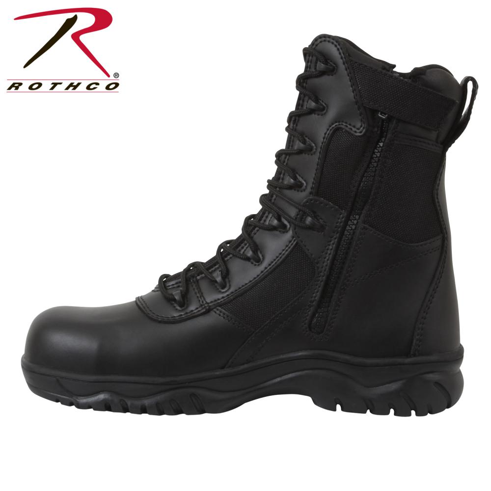 Rothco 8 Inch Forced Entry Tactical Boot With Side Zipper & Composite ...