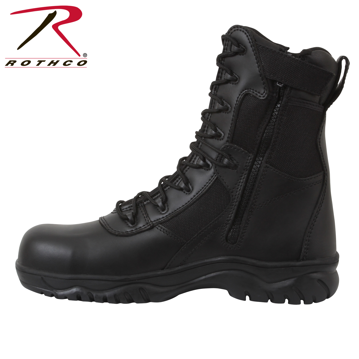 Rothco 8 Inch Forced Entry Tactical Boot With Side Zipper & Composite Toe