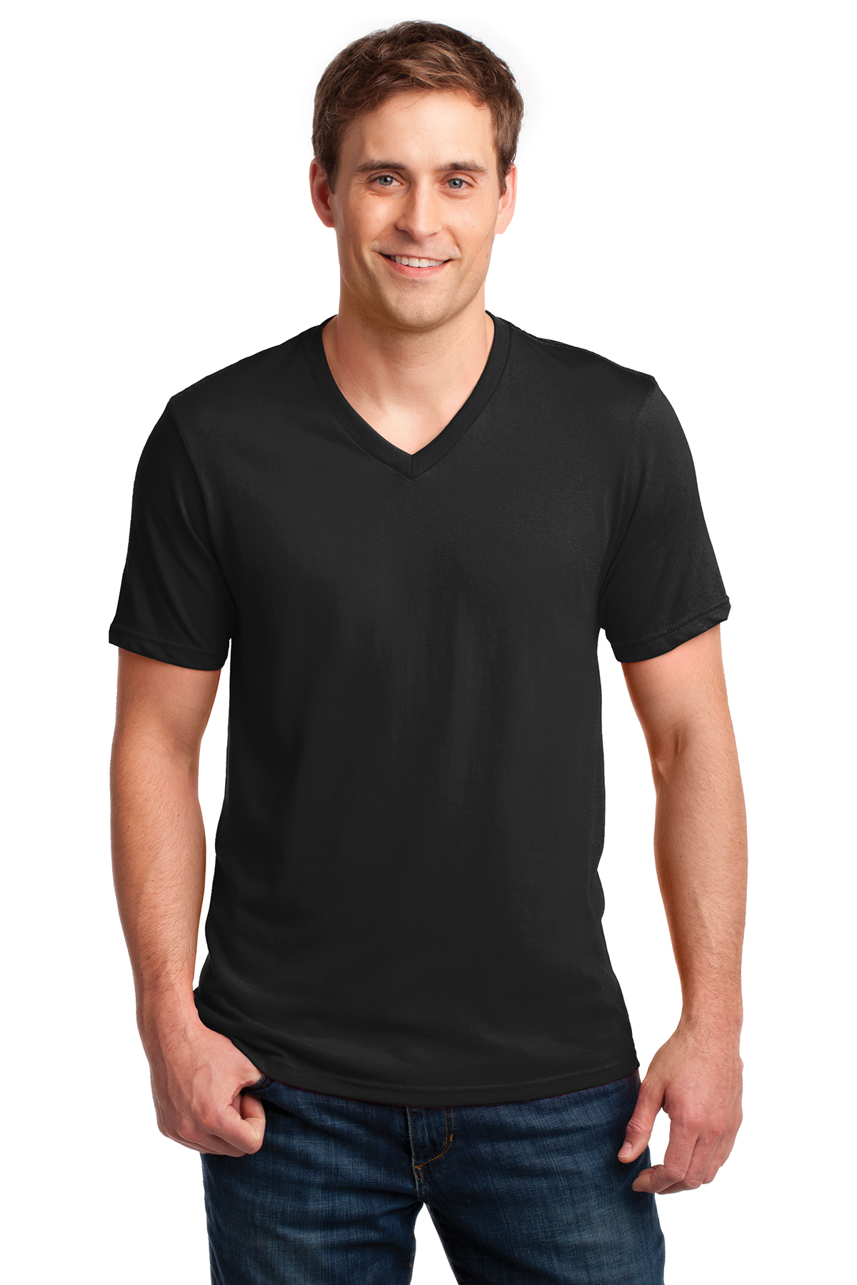Anvil® 100% Combed Ring Spun Cotton V-Neck T-Shirt