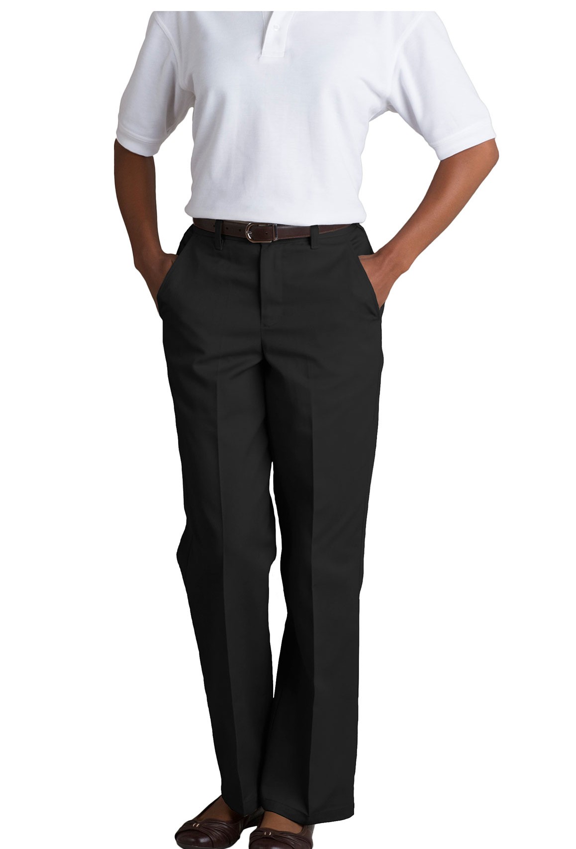 Women’s Plain Front Classic Fit Twill Pants