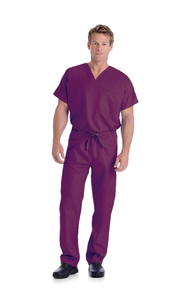 Unisex Reversible V-neck Scrub Top by Landau