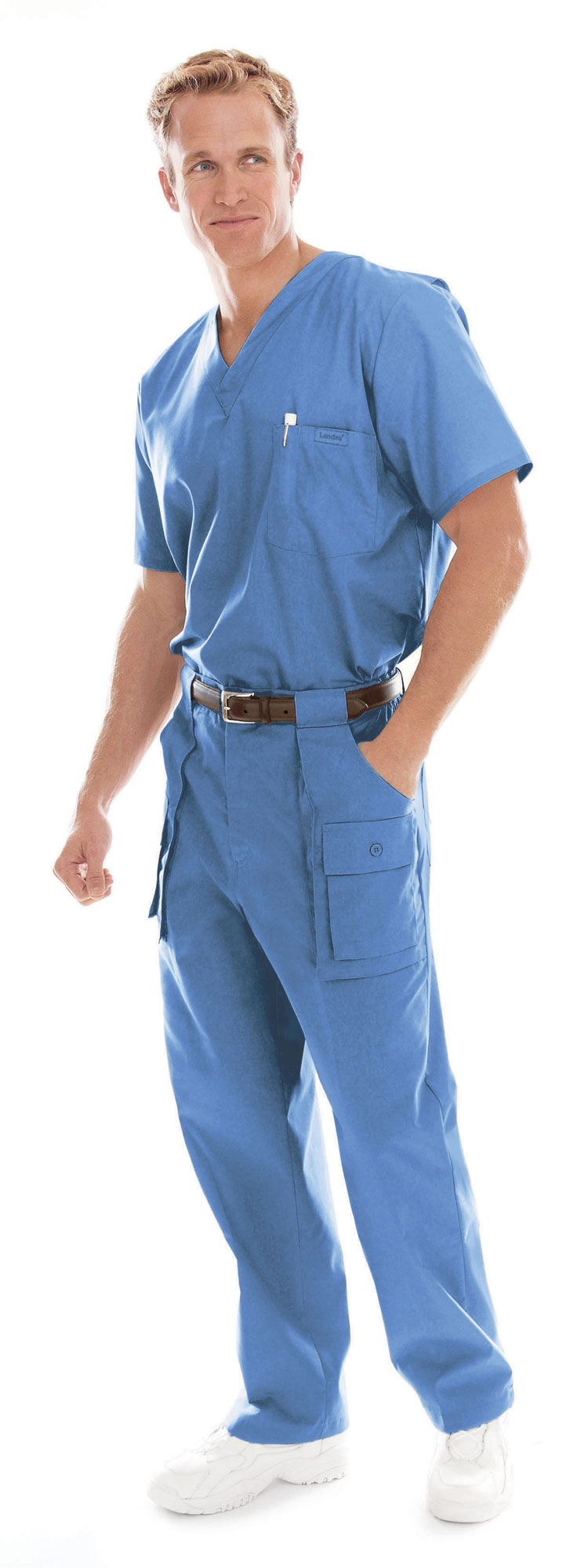 Men's Vented Scrub Top by Landau