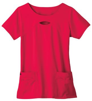 Jockey Scrubs Women's Ladies 2 Pocket Keyhole Solid Scrub Top