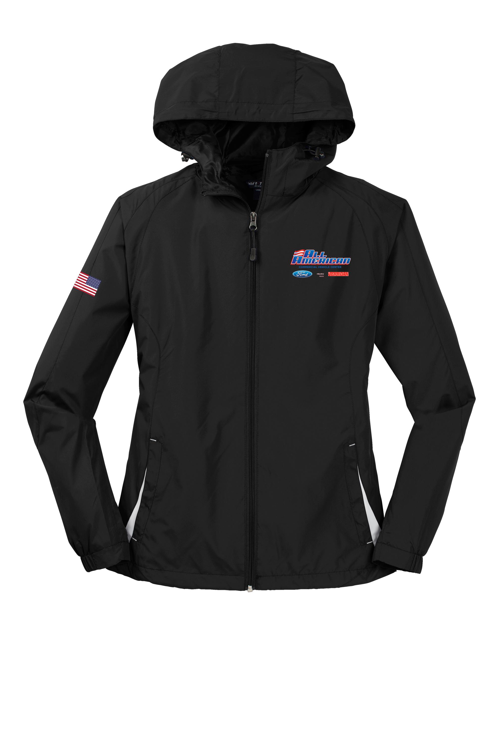 Sport-Tek® Ladies Colorblock Hooded Raglan Jacket