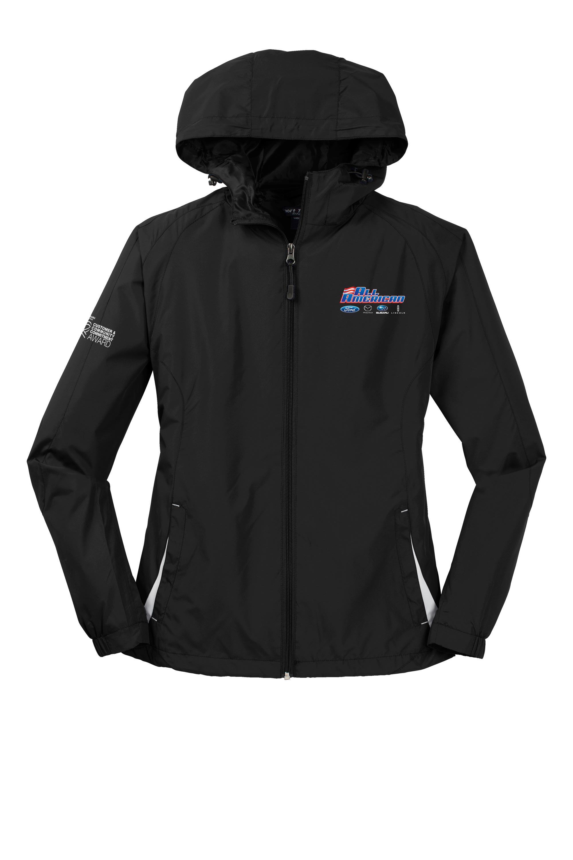 Sport-Tek® Ladies Colorblock Hooded Raglan Jacket