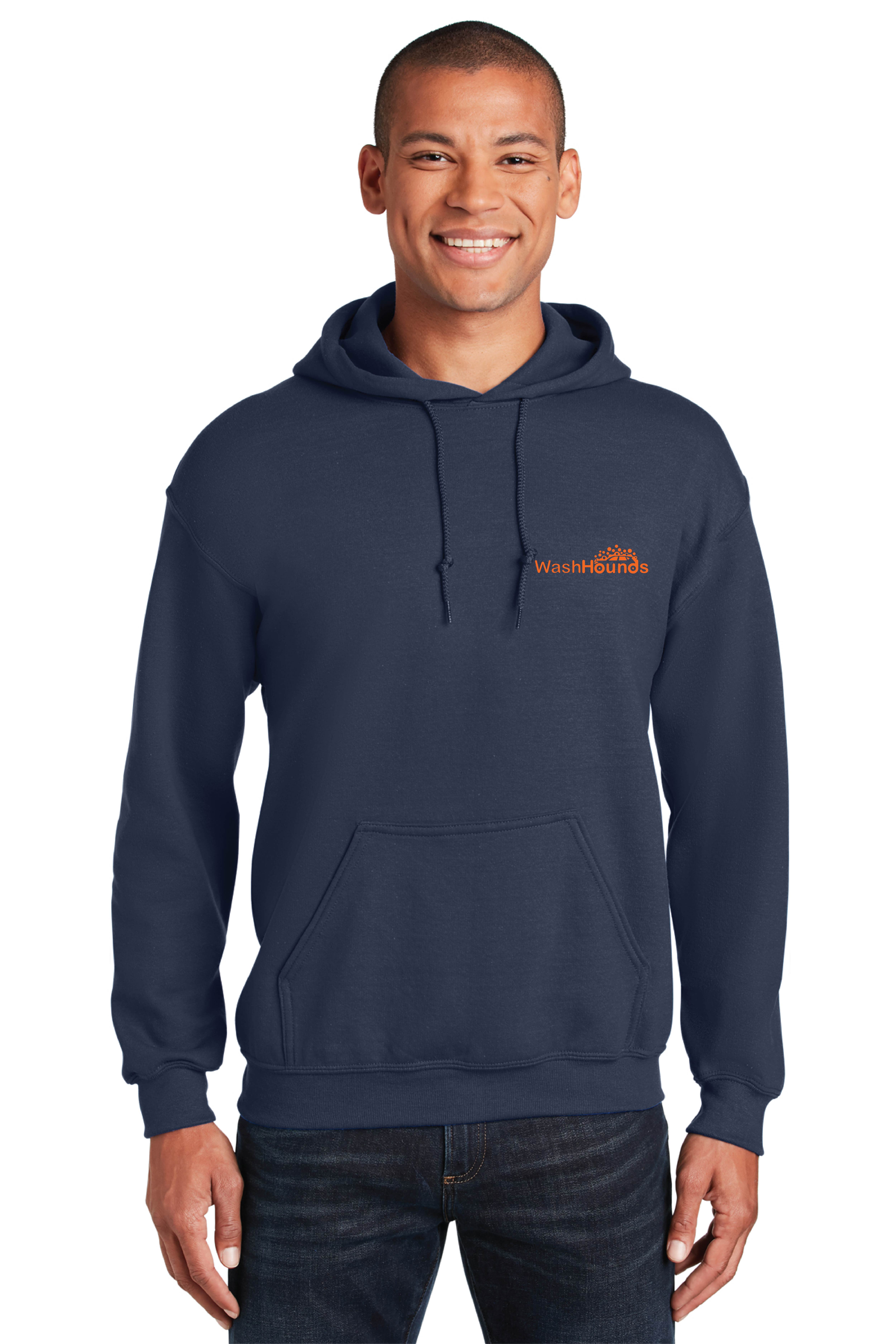 Gildan® - Heavy Blend™ Hooded Sweatshirt Orange Thread
