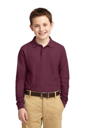 Port Authority® Youth Long Sleeve Silk Touch™ Polo