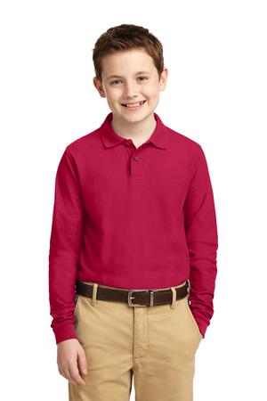 Port Authority® Youth Long Sleeve Silk Touch™ Polo