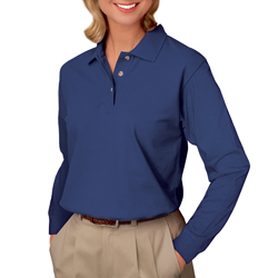 Ladies' Long Sleeve Pique Polo 
