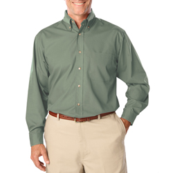 Men's Long Sleeve Stain Release Poplin 