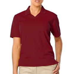 Ladies V-Neck Pique Polo
